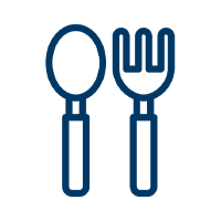 Fork and spoon icon.
